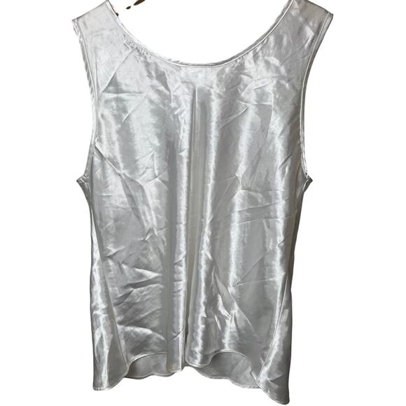 Cinema Etoile White Satin Shirt Size Large L - Picture 3 of 5